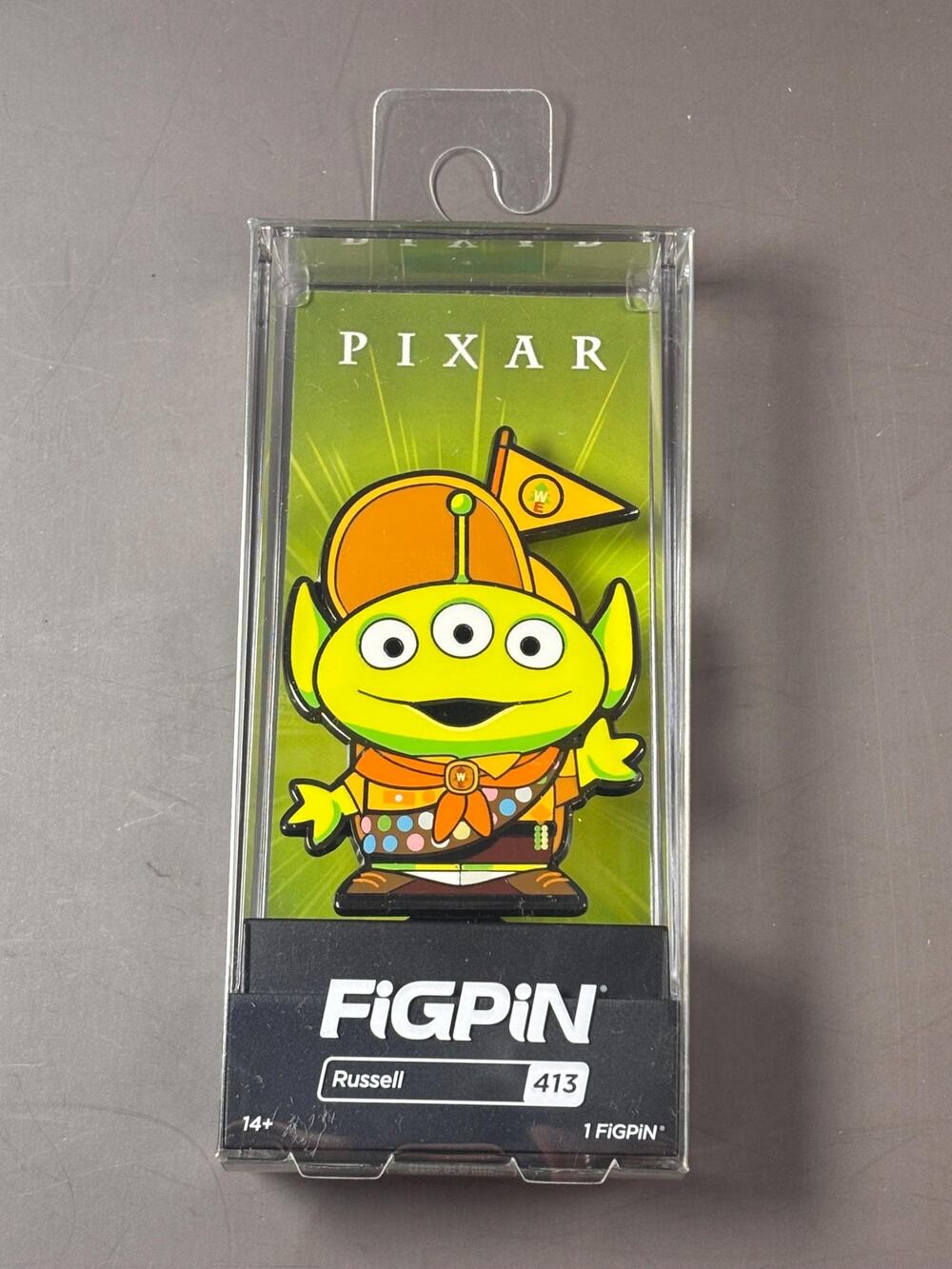 FiGPiN Classic Pixar Russell #413 Alien Remix Collectible Enamel Pin Up